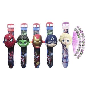 Spot Wholesale Kidsren's Cartoon 24 Projection Watch Cartoon Flip Toy Watch Internet Celebrity Douyin Projection Watch
