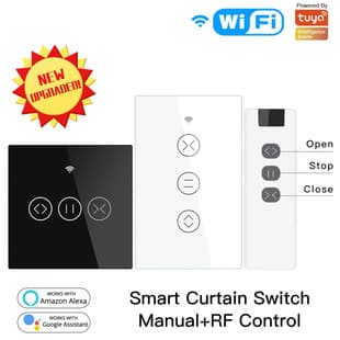Customized Wifi Tuya Smart Home 1-Way Curtain Smart Switch App Remote Timing Curtain Wall Panel