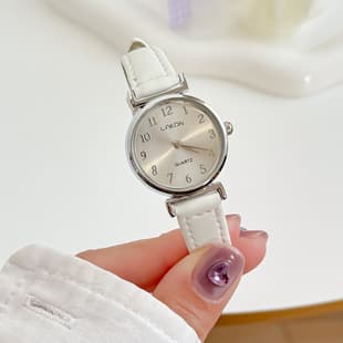 Civil service exam small dial watch for female middle school students, Korean version, simple, trendy, artistic, retro, fresh and elegant quartz watch