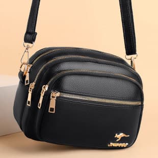 2026 New Women's Bags, Multi-Layered Versatile Soft Leather Shoulder Crossbody Bag, Mom Bag, Large Capacity, Cross-Border Wholesale