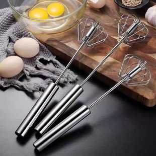 Baking Tools Egg Beater Stainless Steel Thickened Mixer Semi-Automatic Egg Beater Manual Mini Silicone Whisk