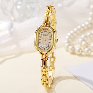 New Vintage Oval Women's Watch Niche High-end Fritillaria Bracelet Watch Fashion Women's Watch Student Niche
