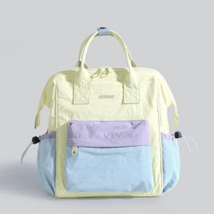 Japanese-Style Backpack New High-Value College Style Fresh Sweet Color-Blocking Backpack for Women Simple Daily Lightweight School Bag
