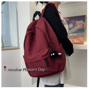 Korean Style Ins Schoolbag for Women High School Students Large Capacity Simple Solid Color Backpack for Junior High School Senior high school College Students Backpack for Men