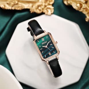 Douyin Little Green Watch Internet Celebrity Live Drainage Small Square Watch Women's Watch Retro Fashion Quartz Watch