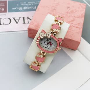 Fashion Kt Cat Cartoon Watch for Girls, Student Watch, Children's Cute Watch Bracelet, Wholesale Manufacturer Hot Sale