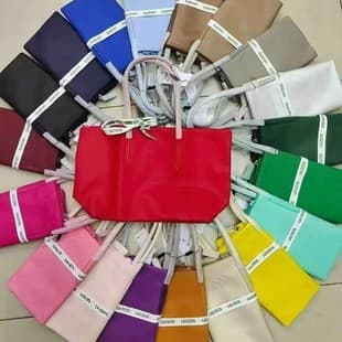 Cross-Border New Large-Sized Tote Bag, Large Capacity Women's Bag, Waterproof Crossbody Lacoste Bag, Versatile Shoulder Bag