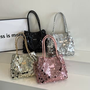 2025 Trendy Personalized Large Sequin Women's New Casual Large-Capacity Stylish Fashion Design Underarm Shoulder Bag