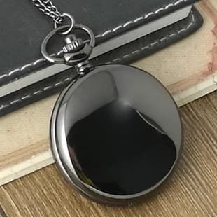 Simple Classic Flip-Top Pocket Watch for Men and Women, Student Watch Necklace, Flip-Top Fashion Creative Quartz Watch, Gift Souvenir