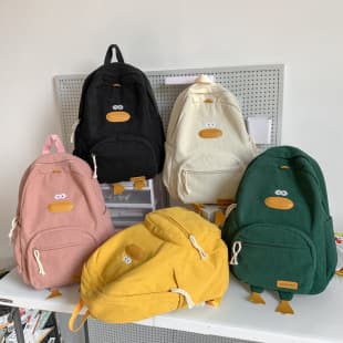 School Bag Female Ins Japanese Style Korean Version Cute Duck Backpack Junior High School Student Large Capacity Travel Backpack Cute