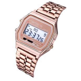 Factory steel belt led electronic watch AliExpress f91w watch gold and silver cold light watch a generation of hair