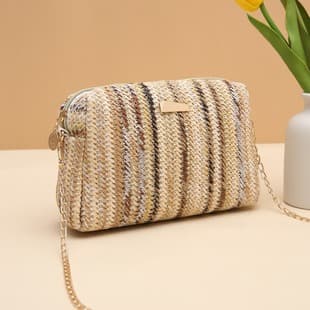 Colorful Straw Bag 2025Girl Handbags Woven Camera Bag Versatile Girls Crossbody Bag Rainbow Bag