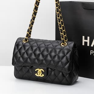 Chanel CF Classic Rhomboid Versatile Genuine Leather Crossbody Bag Chanel Style Bag High-end Texture Big Brand Women's Bag