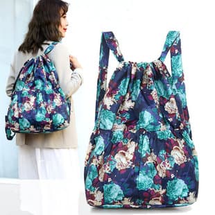 Korean-Style Versatile Nylon Drawstring Backpack, Water-Resistant Sports Backpack, Large Capacity Lightweight Travel Bag for Students