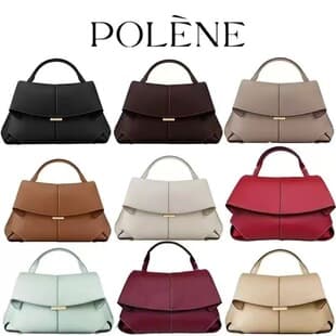 Polene Smile Bag French Polène Niche Genuine Leather Women's Bag with a High-End Feel, Pleated Imperial Concubine Bag, Handbag and Crossbody Bag