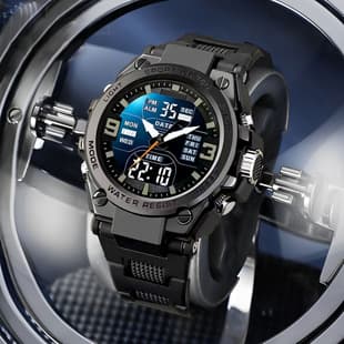 Multi-functional luminous alarm clock sports watch trend waterproof electronic watch men's teenagers junior high school Senior high school students