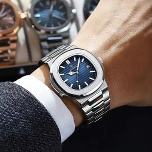 Swiss Brand New Waterproof Ultra-Thin Men's Watch Calendar Quartz Watch Live Broadcast Business Fashion Foreign Trade Hot Model
