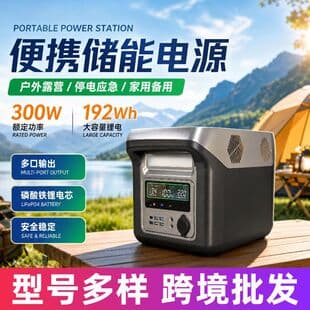 Portable large-capacity energy storage power supply for outdoor camping, home backup power, live streaming, and emergency power supply for stalls