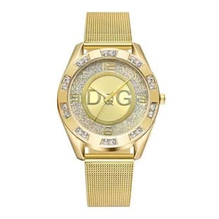 New Double Diamond Outer Ring Sand Diamond Surface Steel Wire Mesh Women's Watch Foreign Trade New Quartz Gift Watch Wholesale