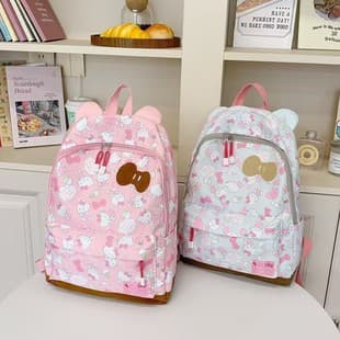 Japanese-Style Cartoon Kt Cat Backpack Cute Ins Girl Niche Large Capacity School Bag Casual Versatile Simple Backpack