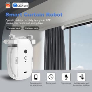 Tuya Wifi Smart Curtain Companion, No-Wiring Automatic Curtain, Smart Home Device, Electric Curtain Motor