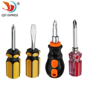 Mini Carrot-Shaped Screwdriver, Magnetic Dual-Purpose Flathead and Phillips Screwdriver, Dual-Color Handle Screwdriver