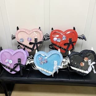 Japanese Style Original Small Food Quantity Love Pain Bag Y2K Style Secondary Element Crossbody Bag Niche Design Girl Shoulder Bag