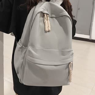 Schoolbag Female Student Ins Style Simple Korean Style Casual Junior High School Student Backpack Large Capacity High School Student Lightweight Backpack