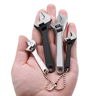 All-Steel 2.5/4/6/8/10/12/ 15inch Adjustable Wrenches, Mini Open-End Wrenches, Mini Tools, Adjustable Wrenches