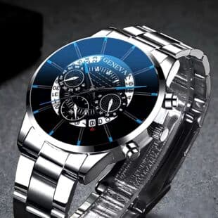 Cross-Border New Product Men's Watch with Fake Three-Dial Calendar, Roman Numerals, Fashionable Sports Casual Quartz Watch, Foreign Trade Wholesale