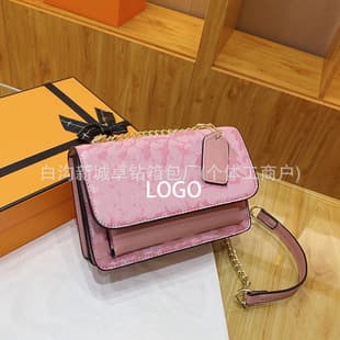 2026 New Cross-Border Accordion Bag Small Square Bag Single Shoulder Crossbody Bag Retro Fashion Printed Flap Tofu Bag for Women