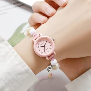 Sweet and Cute Star Bracelet Watch for Girls, High-Value DIY Woven Bracelet Watch, Exam Watch for Middle and High School Students