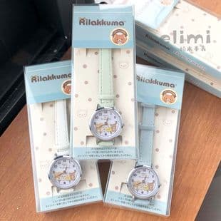 Cross-Border Spot Wholesale Cartoon Rilakkuma Watch for Students, Junior High School Girls, High-Looking Belt Watch, Women's Popular Model