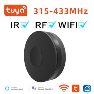 Tuya Smart Wifi & Bluetooth Dual Mode Universal Infrared Remote Control & Support Tuya Rf Device Sensor