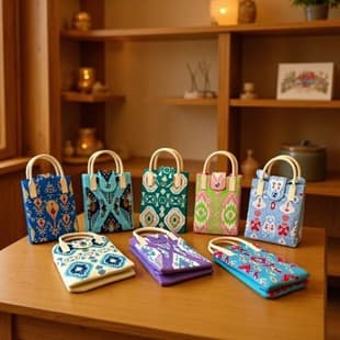 Adelais Series New Multi-Color Knitted Mobile Phone Bag Shoulder Bag Versatile Fashion Stylish Rest Trendy Bag Ethnic
