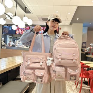 College Cute Large Capacity Junior Senior high school Student Computer Schoolbag Casual All-match Backpack Commuter Sweet Mend-up Bag