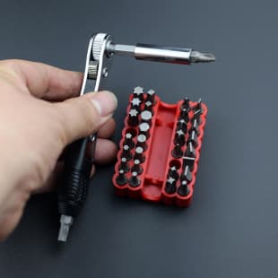 Second-generation 36-tooth ratchet screwdriver narrow small space gap removal tool L-shaped right-angle corner cross screwdriver