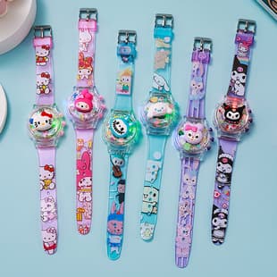 in stock wholesale sale of rotating luminous music watch tremolo with online red watch children's cartoon toy watch