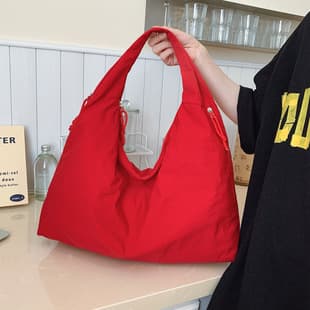 Large-Capacity Lazy-Style Tote Bag for Women, Simple and Versatile Commuter Handbag, High-Value Nylon Underarm Bag