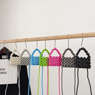 Real Manufacturer Export Pearl Small Bag Mini Crossbody Bag Handbag Beaded Bag Vintage Handmade Beaded Bag for Women