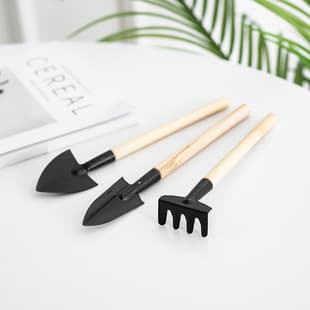 Three-Piece Gardening Tool Set: Flower Rake, Small Shovel for Planting Vegetables and Flowers, Small Iron Spade, Potted Plant Supplies