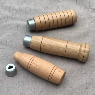 Beech wood solid wood kitchen knife handle wooden handle round handle pot spatula accessories handle poplar wood knife handle hand tool homemade handle