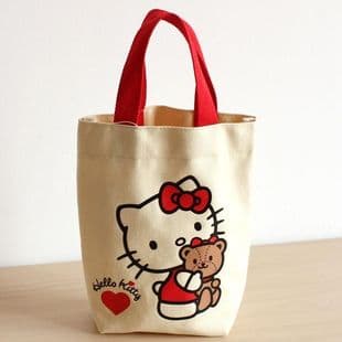 Kt Cat Bucket Bag Lunch Bag Hello Kitty Hand Bag Portable Bag Work Lunch Box Small Bag Hellokitty