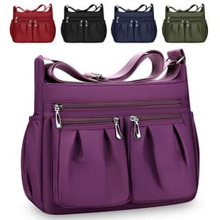 Bags for Women Oxford Cloth Middle-Aged and Elderly Women's Bag Large Capacity Crossbody Korean Style Casual Canvas Business Bag Multi-Layer Shoulder Bag