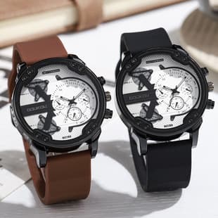 genuine goods domineering fashion men's watch personalized multi-functional waterproof large dial youth quartz watch