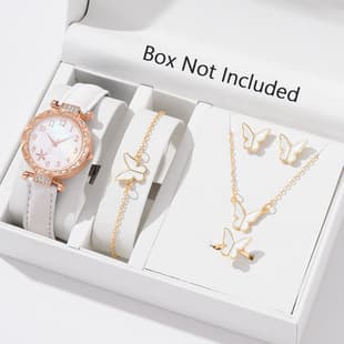 New TikTok Popular Women's Watch Fashion Personality Simple Watch Butterfly Digital Belt Watch suit