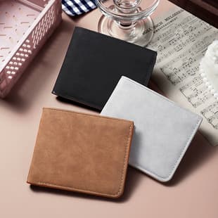 Japanese MUJ Card Holder Wallet Integrated Men's Ultra-thin Short Wallet Soft Wallet Multi-card Wallet