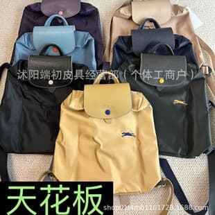 High-Quality Longchamp Bag 70Th Anniversary Commemorative Backpack Embroidered Nylon Bag Foldable Travel Bag Waterproof