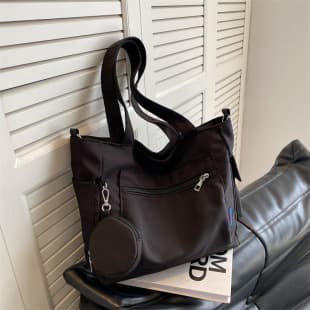 2025 New Spring and Summer Canvas Bag Lazy Style Casual Tote Bag Han Yunuo Ins Large Capacity Commuting Shopping Bag