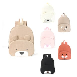 Cross-border Explosions Cute Bear Backpack Corduroy Schoolbag for Primary School Students Fashion Casual Backpack Cartoon Plush Bag